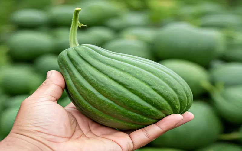 Harvesting Ash Gourd