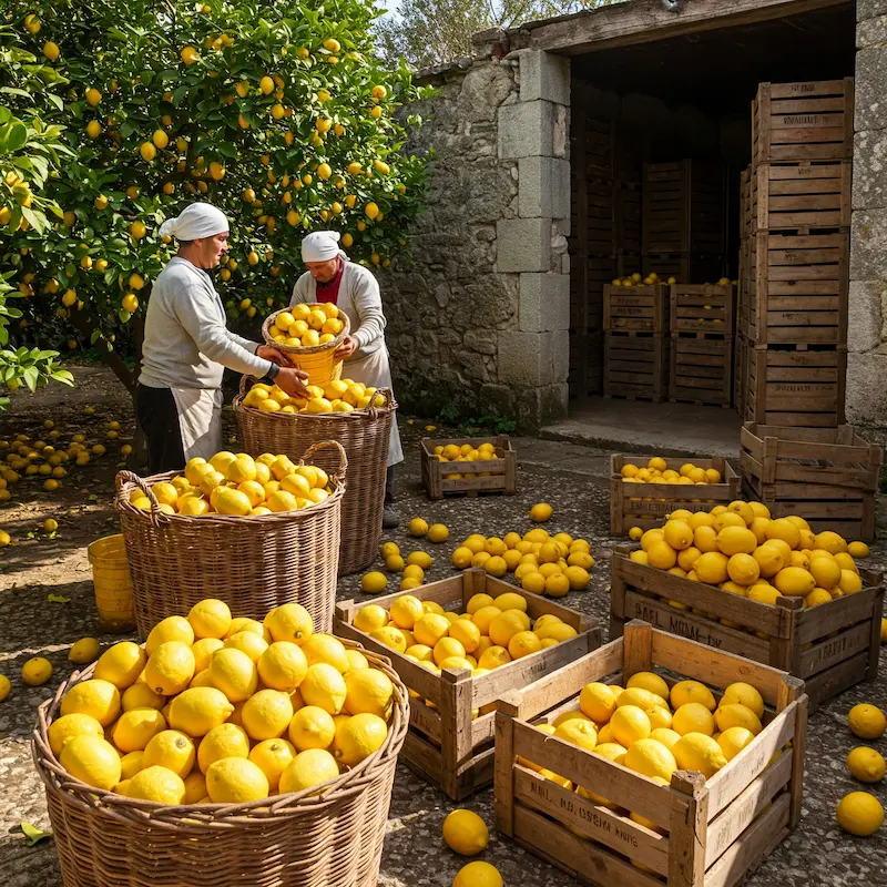 Harvesting and Storing Lisbon Lemons
