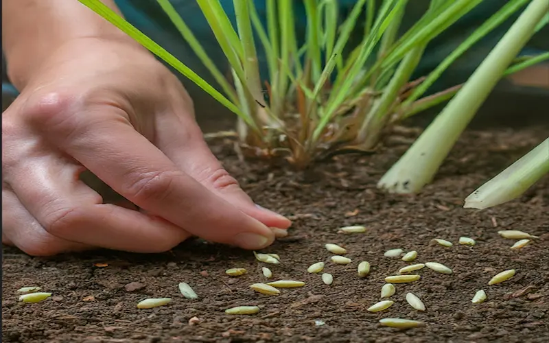 Planting lemongrass seeds