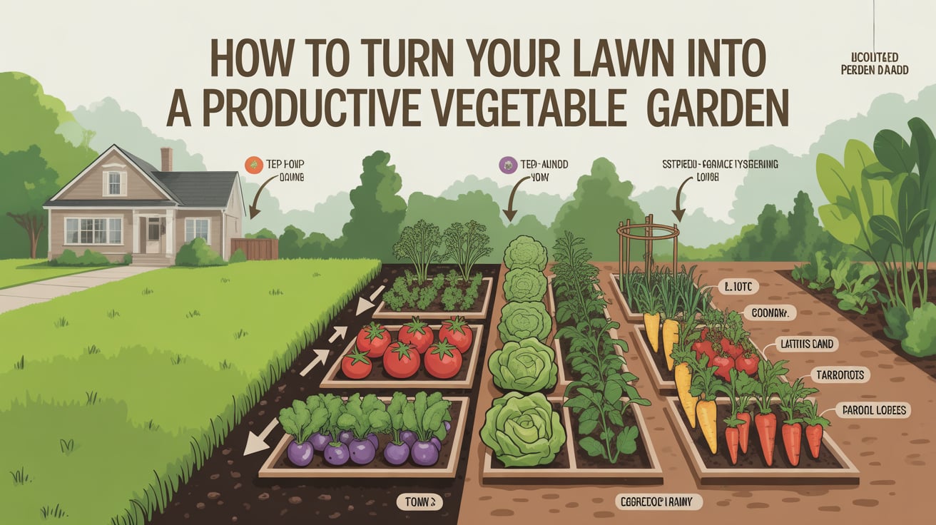 How to Turn Your Lawn into a Productive Vegetable Garden