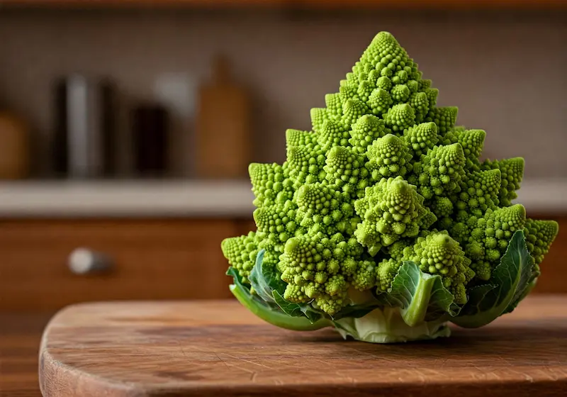 Romanesco broccoli with fractal patterns
