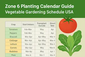 Vegetable Planting Calendar for Zone 6: Month-by-Month Growing Guide