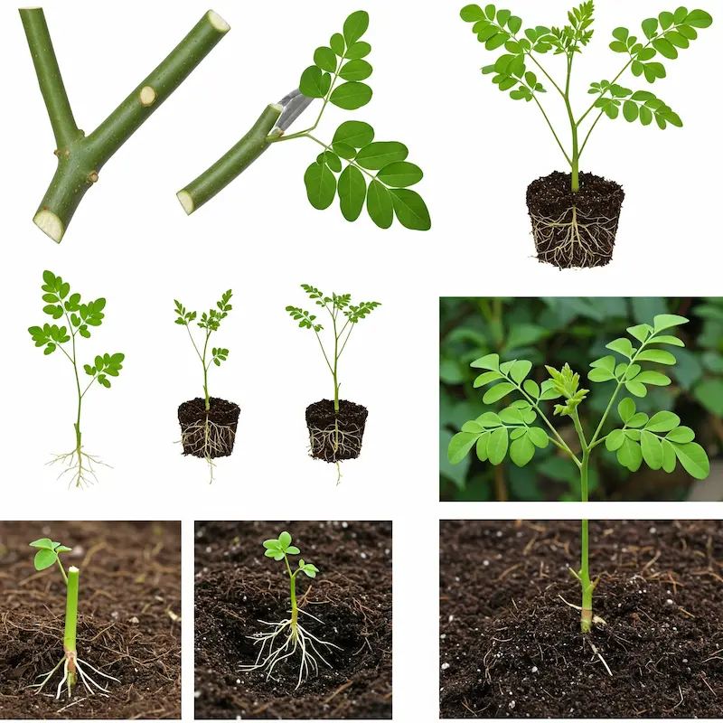 Growing moringa from cutting