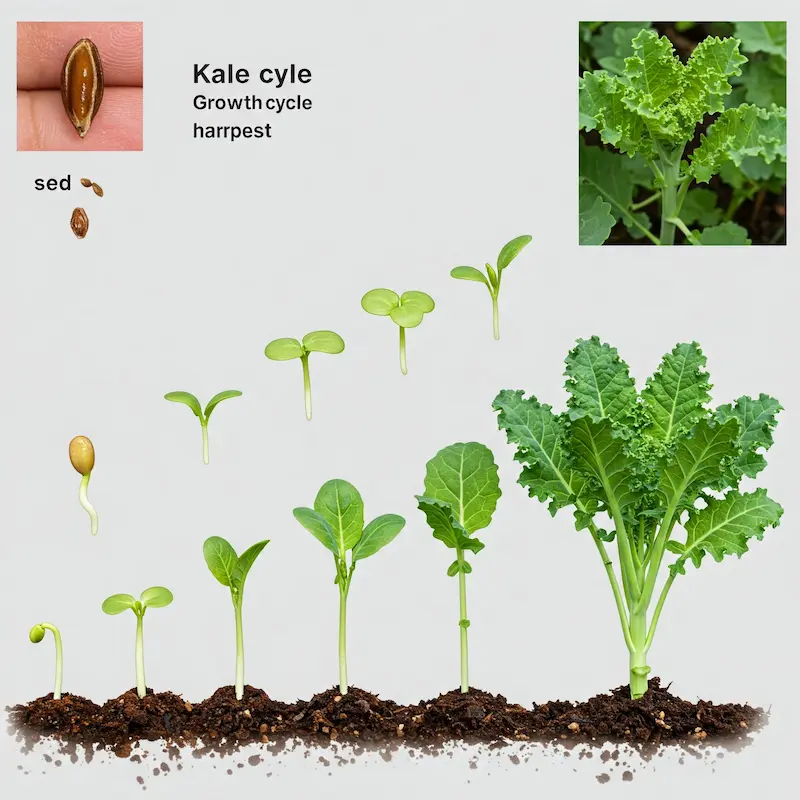 Kale growing stages
